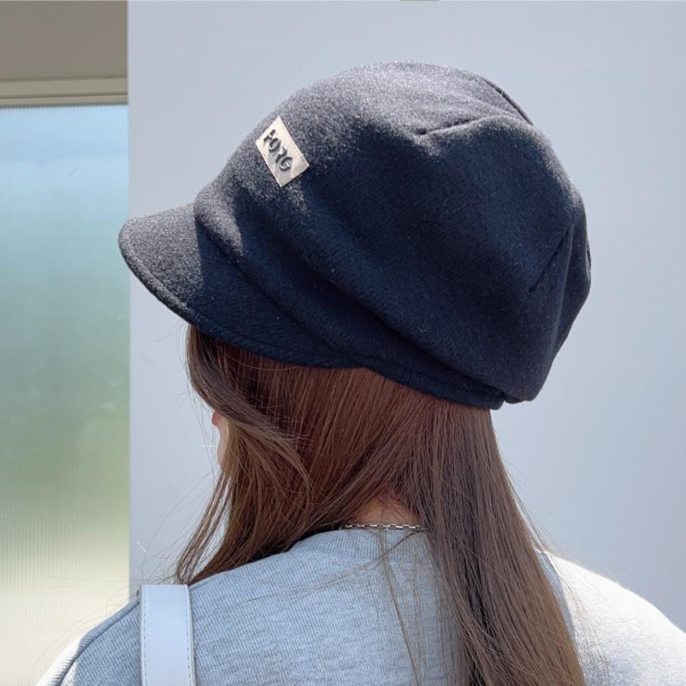 Soft Beanies Elastic Mask Woolen Hat Versatile Peaked Cap  Winter