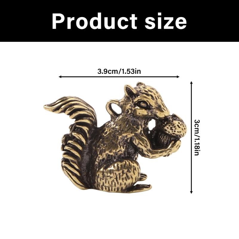 2Pcs Handcrafted Brass Squirrel Incenses Stick Burners Keychain Charm For Desk Decors And Fragrances Diffusions