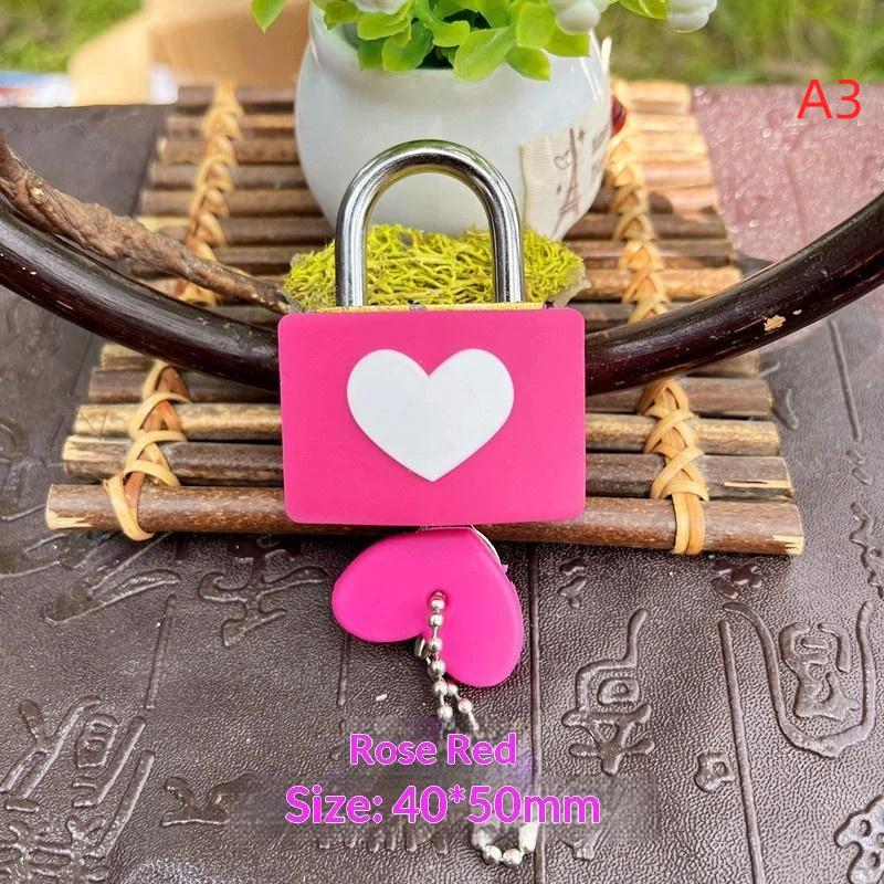 Luggage Lock Portable Anti-theft Colorful Concentric Heart Design Lock for Gym Locker Travel Backpack Baggage