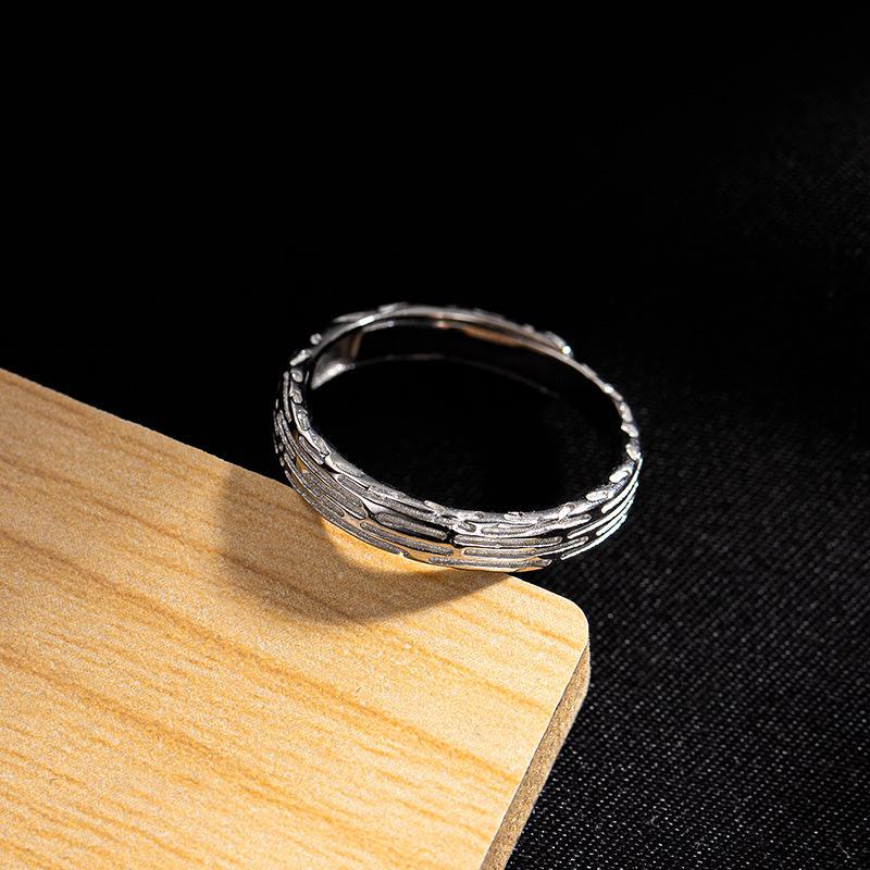 Banyan Tree S925 Sølv Parringer: Teksturert åpent design for bursdags- eller jubileumsgave