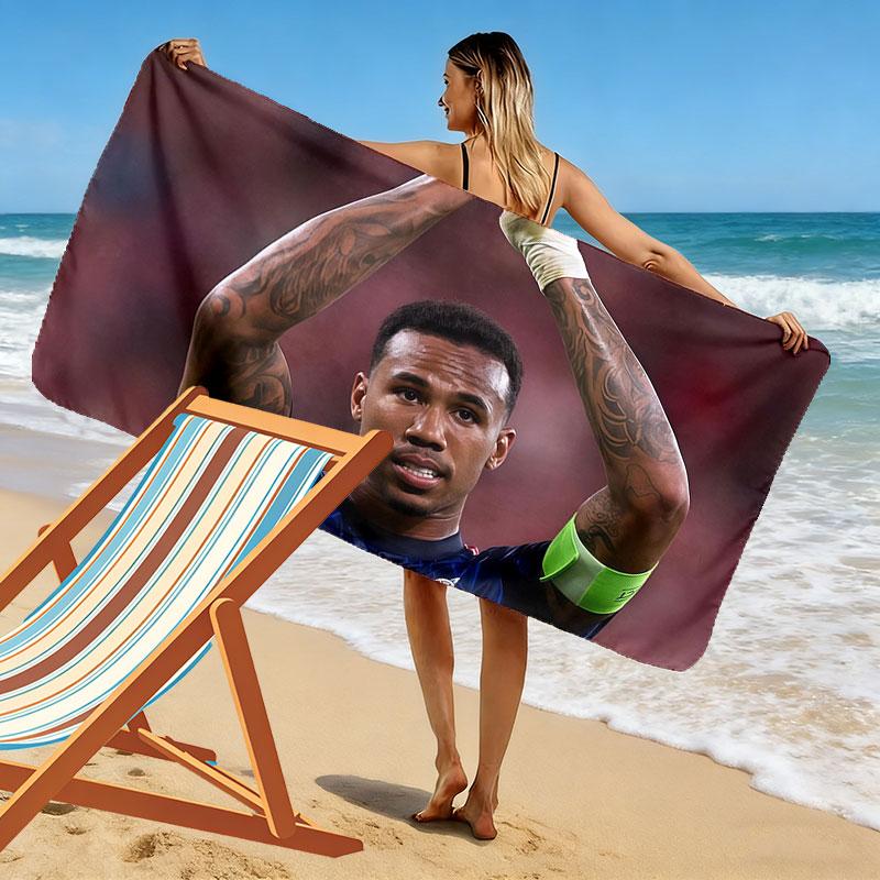 Gabriel Magalhaes Print Beach Towel, Large Soft Quick Dry Towel for Beach Camping Swimming