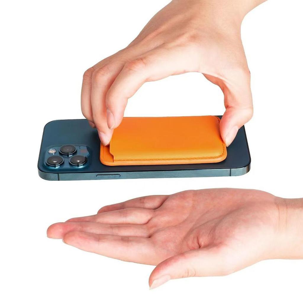 Magnetische Kaarthouder voor iPhone 13 - MagSafe Lederen PU Sleeve met ID-houder & Telefoonachterkant Sticker