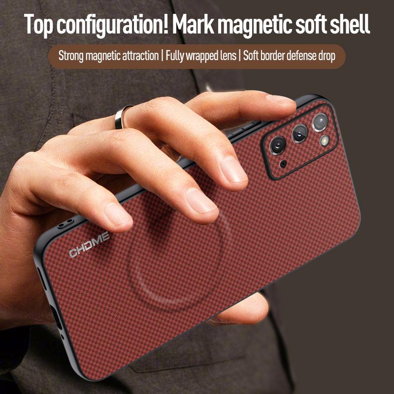 Custodia per Samsung Galaxy Note 20 Lusso Supporto Magnetico per Auto Custodia per Telefono per Samsung Note20 5G TPU Silicone Cover Posteriore Antiurto
