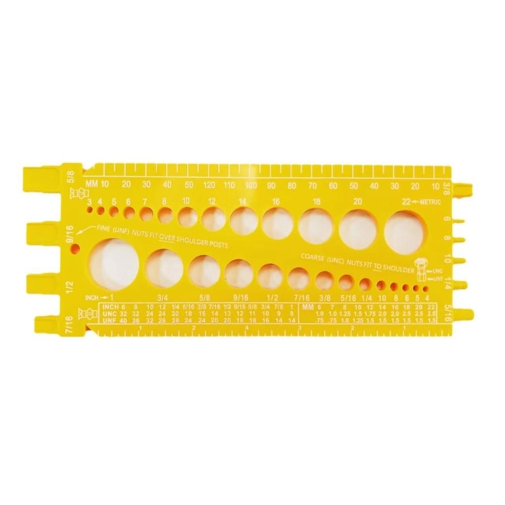 Imperial Standard Screw Size Measuring Ruler Metric Size Bolt Gauges Measuring Tool  Industrial Use