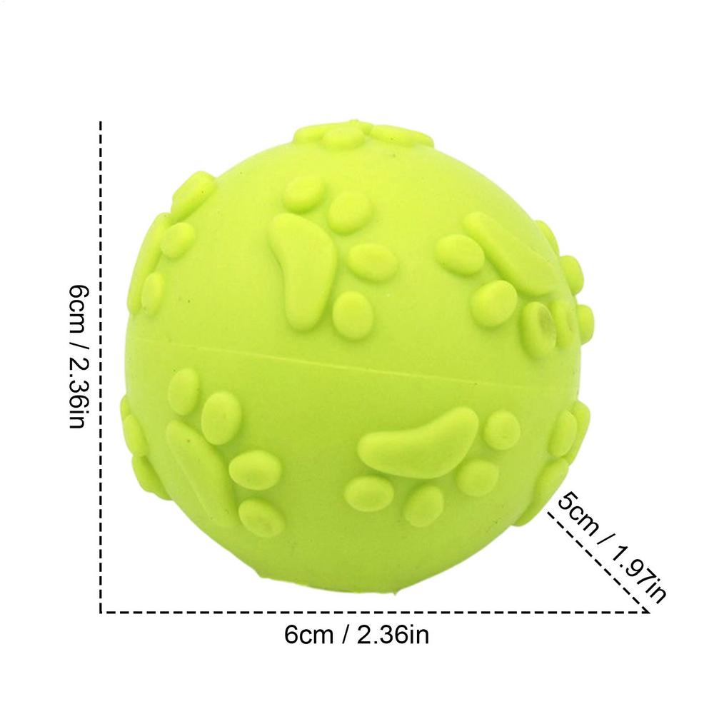 1PC Bouncy Ball Dogs Interactive Toys Dog Pet Teeth Cleaning Chew Training Toys Bite Resistance Squeaky Dog Ball Toy Pet Supplie