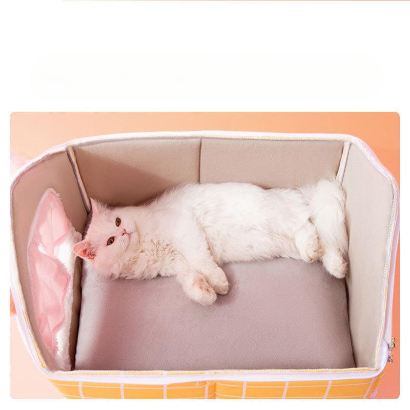 Winter Warmes Katzennest Haus Typ Katzenhaus Katze Vier Jahreszeiten Katzenbett Katzenvilla Teddy Bichon Hundehaus Heimtierbedarf