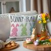 New Easter Pillowcase Cute Fun Rabbit Short Plush Linen Cushion Pillowcase