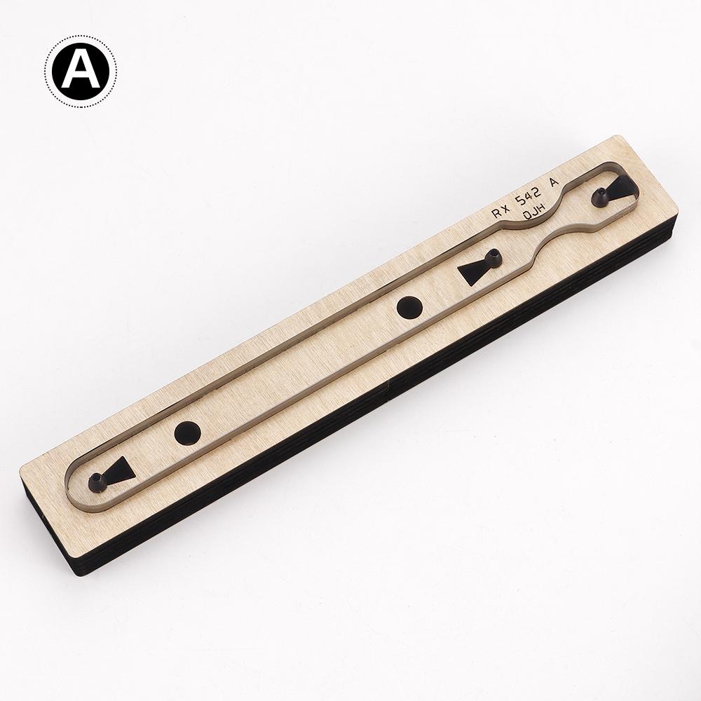 

1pc Precision Leather Crafting Knife Mold - Long Handle, Steel Cutting & Stamping Template For Diy Leather Bag Straps