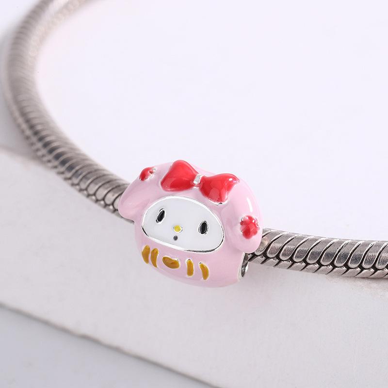 MINISO New copper Dopamine Cute Cartoon Doll Talisman Charm Bead Compatible With for Authentic Bracelets Do It Yourself BoysGirls Boutique Jewellery