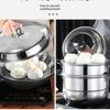 Stainless Steel Steamer Tray Food Grade Material Even Heat Transfer For Home Steaming Buns Vegetables