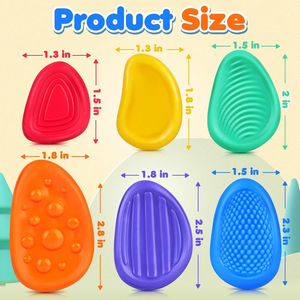 Fidget Toy Sensory Stone For Kid Autism Kid Calming Toy Fingers Activity Toy Adults Anxiety Relief Toy Colorful Soft Worry Stone