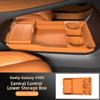 For Geely Galaxy V900 2025 2026 Central Control Storage Box, Double Layer Waterproof Anti-Slip Car Organizer with Privacy Cover