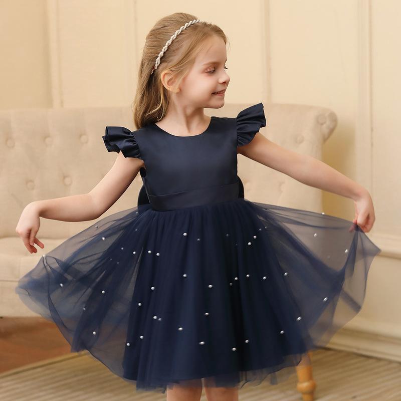 Little Girls Puffy Princess Dress Kids Party Wedding Flower Girl Tutu Dress