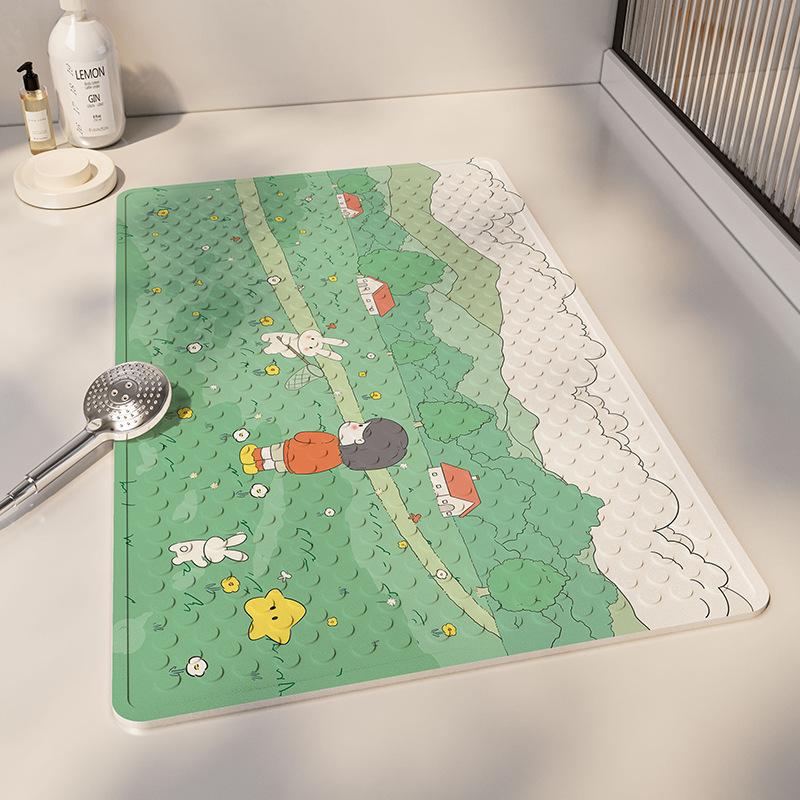 

Bathroom Anti-slip Mat Anti-fall Mat with Suction Cup Toilet for Elderly People Bathing Bathroom Children s Shower Special Foot Pad 40*70cm