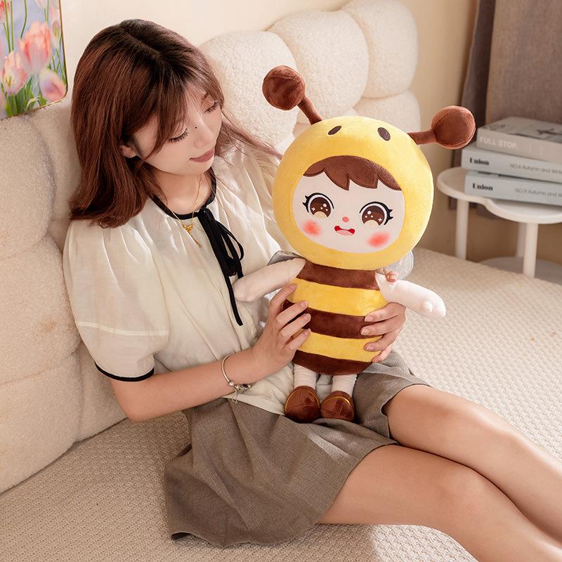 Cute cute bee doll doll plush toy bee doll home sofa pillow girl doll