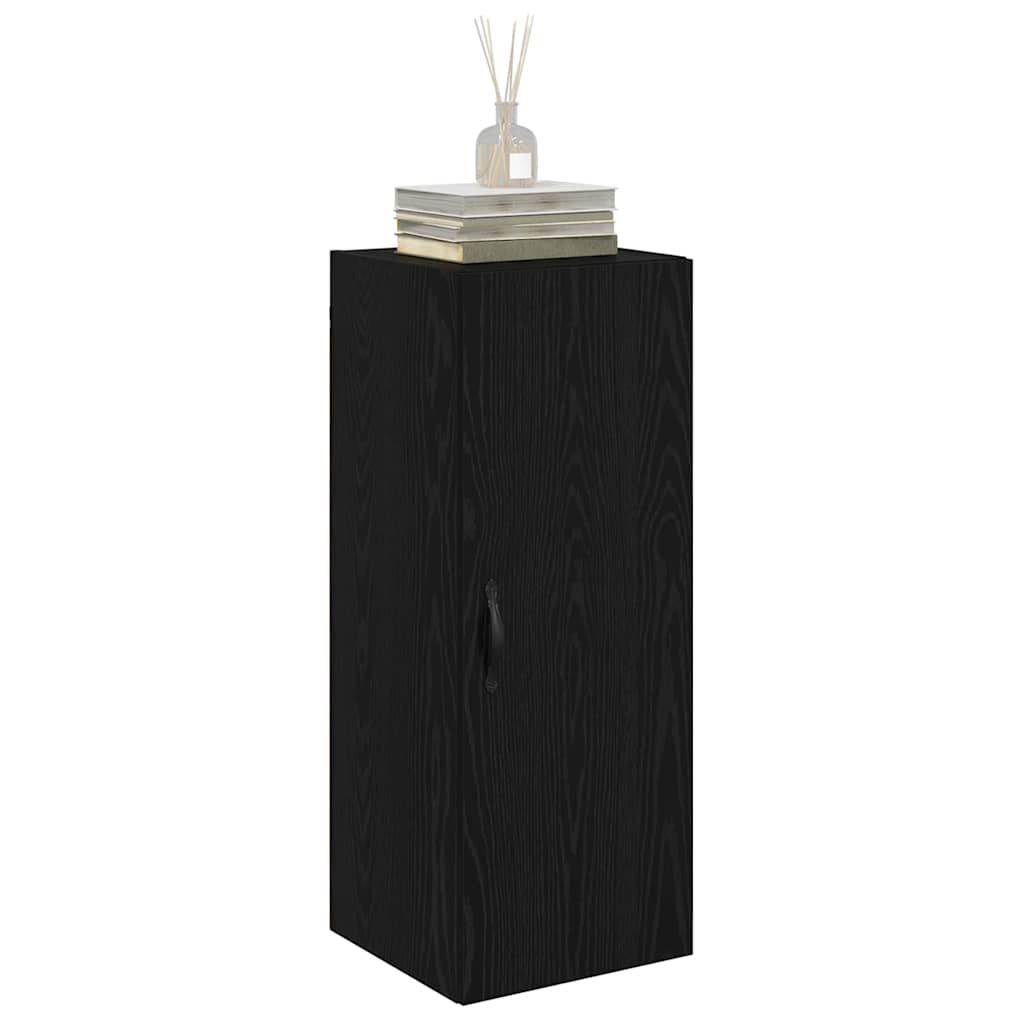 Wall Mounted Cabinet Black Oak Effect 34.5 X 34 X 90 Cm