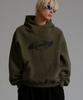 Effect Peach Skin Over Hoodie_Khaki Brown