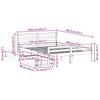 Solid Wood Bed without Mattress White 135 x 190 cm Pine Wood