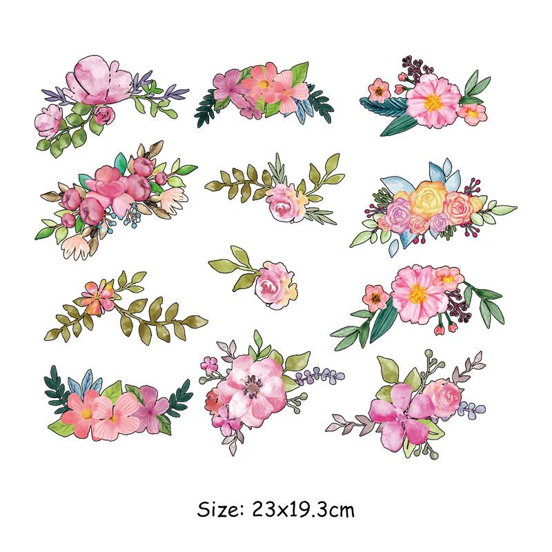 New Full-Page Flower & Butterfly Heat Transfer Sticker
