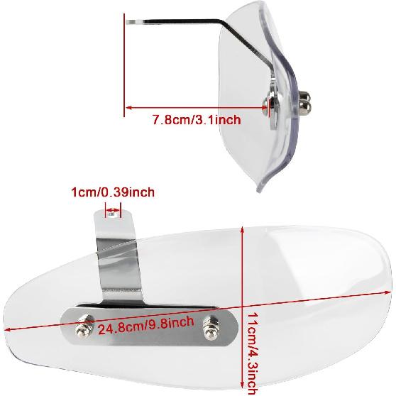 Motorcycle Universal Handguards, PSLER Motorcycle Hand Grip Guards for Motorbike Choppers, Crusiers and Touring, with 10mm Direct Thread Bolt, Clear