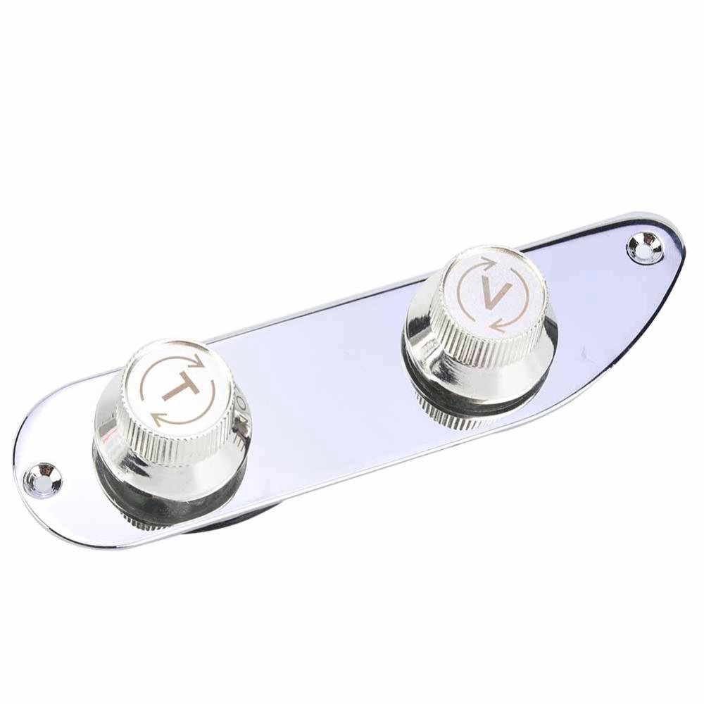 2PCS Silver Prewired Guitar Control Plate Metal Guitar Parts Guitar Accessories  Electric Guitar