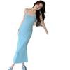 French Vacation Style Sleeveless Suspender Dress Beautiful Hot Girls Wear A Temperament Dopamine Thai Long