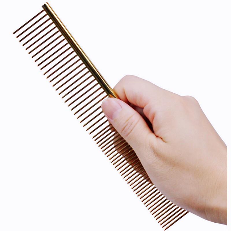 Dog Comb Stainless Steel Dog Brush Pet Grooming Straight Combs for Cat Hair Knot Cleaning Pet Hair Remover Massage Dogs Brushes
