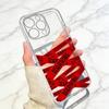 Warning tape Phone Case For iPhone 17 16 15 14 13 12 11 Mini Pro Max Plus Transparent Cover