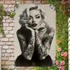 Vintage Metal Wall Art Poster Engraved Aluminum Bar Sign Decor