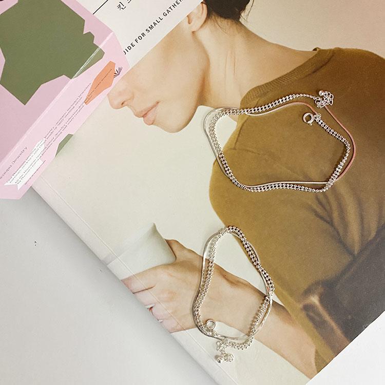 Acoopu [925 Silver] Kemi Double Line Bracelet & Anklet