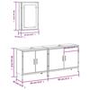 VidaXL Ensemble De Meubles De Salle De Bain 3 Pcs Sonoma Grey, Bathroom Cabinet, Bath Cabinet, Vanity Unit of 3214793