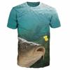 Men's Retro Fishing T-shirt 3D Printed Casual Short Sleeve Loose Men's T-shirt Sportswear