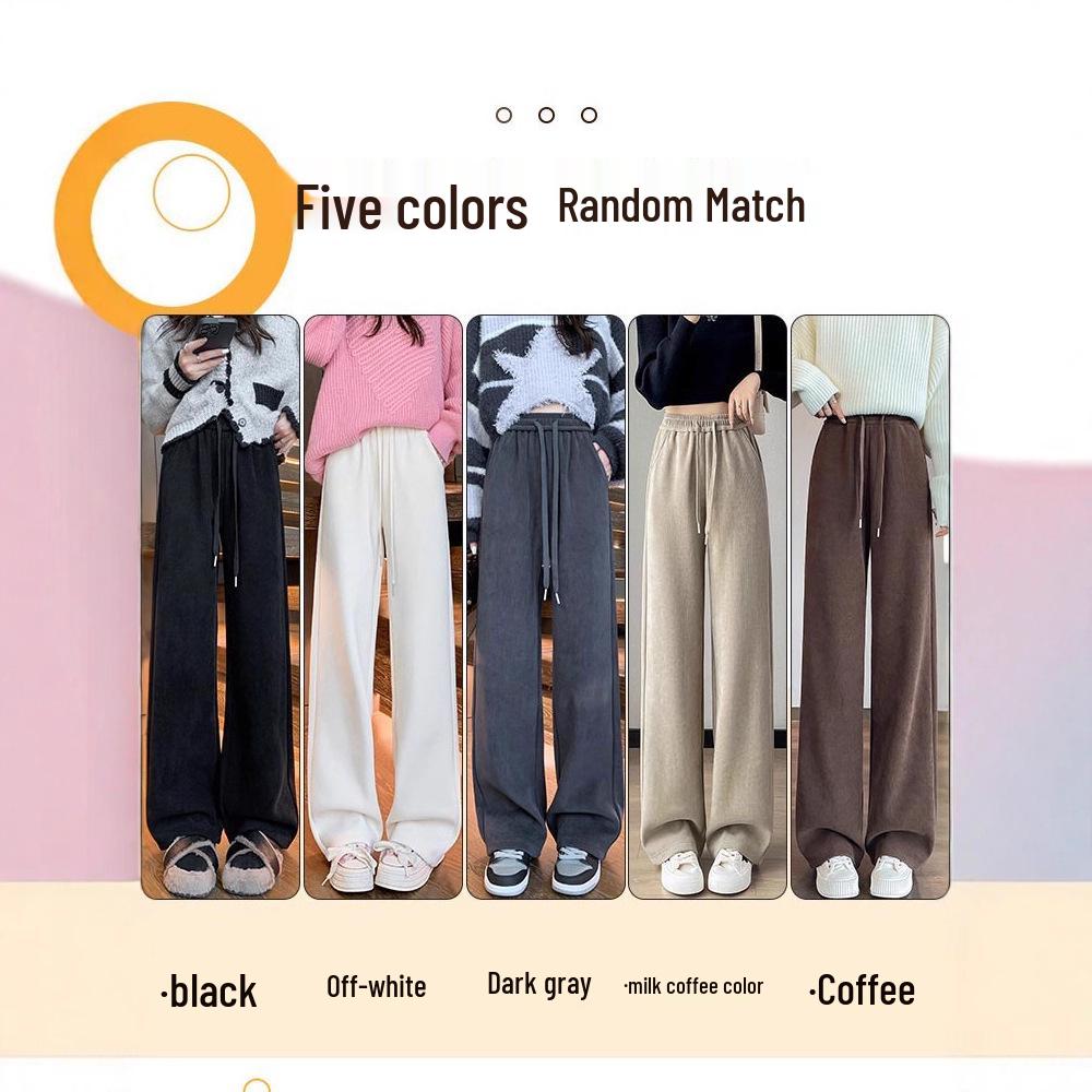 2026 Damen Gemütliche Samt-Hose mit weitem Bein - Winter/Frühling Gerades Bein Design