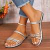 Women's Slippers Are Comfortable and Temperamental 2025 New Summer Flat Sandals Luxury Casual Roman Slippers