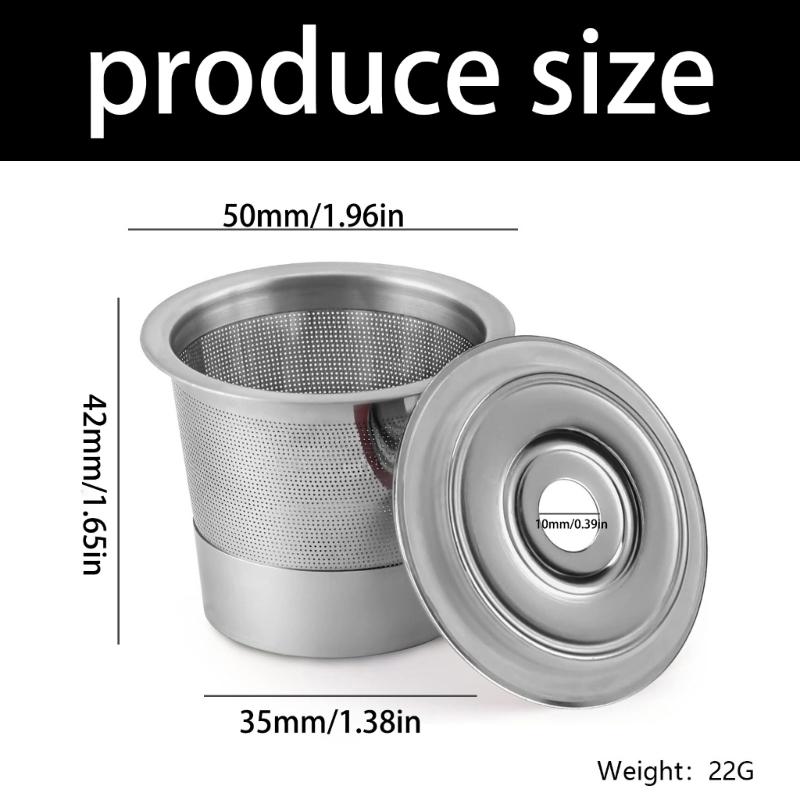 Reusable Coffee Pods for Coffee Maker PB051/CFP101/PB041-304 Stainless Steel K Cups Coffee Filters-Compatibled with Single Serve and Dupli Brew Coffee