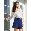 Cc Collect Double Ruffle Collar Blouse  C261msc011 