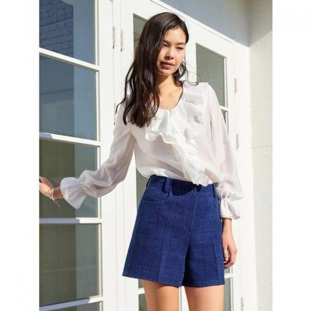 Cc Collect Double Ruffle Collar Blouse  C261msc011 