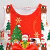 Kids Girls Cartoon Santa Claus Christmas Tree Elk Print Bow Sleeveless Casual Dress