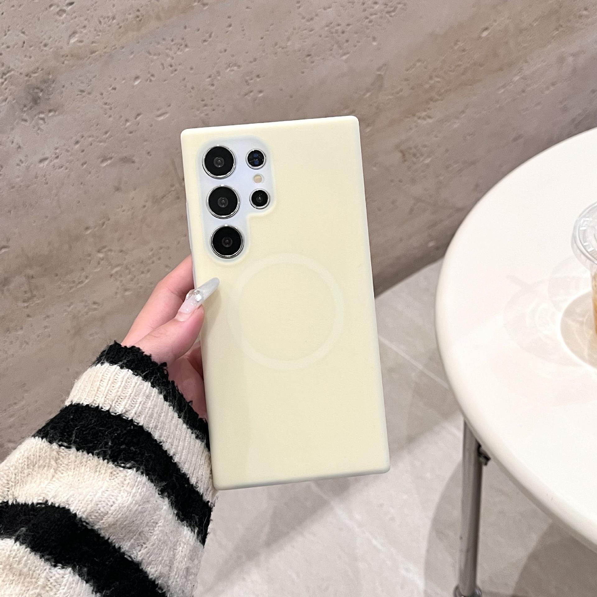 

Samsung Жидкий Желейный Подходит для S25UItra Магнитная Адсорбция Чехол для Телефона S24 Противоскользящий Защита от Падений S23 Простая Защита с Ощущением Кожи Samsung S23Plus