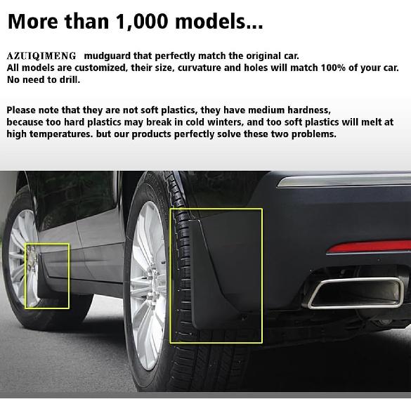 4Pcs Car Mud Flaps Splash Guards Fender Mudguard Compatible with Chevrolet Malibu 2016-2023 – Durable Protection for Your Vehicle