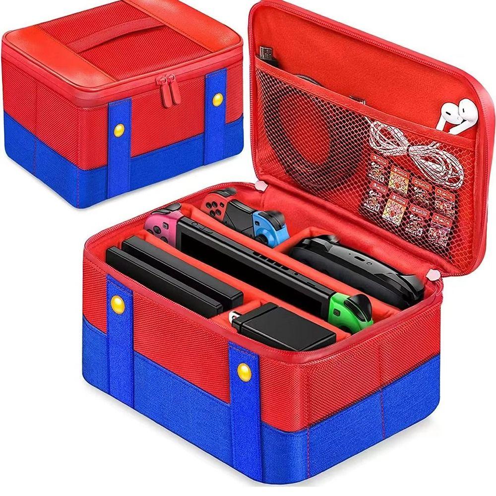 

Portable Carrying Protective Case Large Capacity Handbag New Storage Bag for Nintendo Switch OLED красный