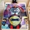 1PC Grendizer Goldorak Print Flannel Blanket, High quality Comfortable for All Seasons, Home Decor, Warmth and Comfort, Perfect for Christmas Gifts