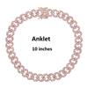 17cm 19cm 23cm 25cm 10mm Width Cuban Chain butterfly Charm Bracelet Anklet for Women Jewelry