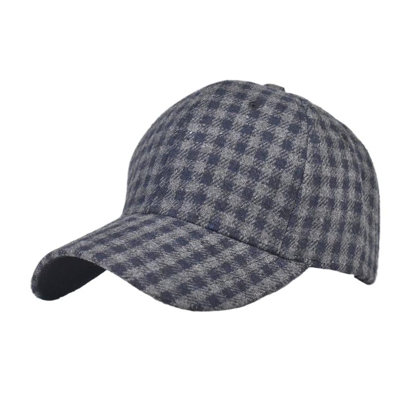 Herbst Winter Hut Herren Frühling Sommer Outdoor Sonnenschutz Visier Klassische Karierte Baseballkappe Hartschalen-Kappe Damenmütze Warme Schirmmütze