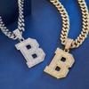 European American Trendy Hip-Hop Cuban Necklace Customizable Best Selling Alloy Rhinestone Female Pendant Fashion Necklaces