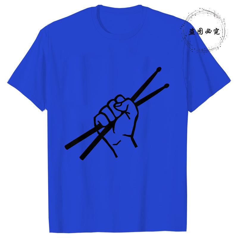 Mens T Shirt Drummer Drumsticks Graphic Y2k Tops Summer Short Sleeve Tees Harajuku Streetwear Unisex TShirt Women Clothing