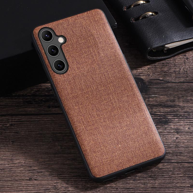 Applicable to Samsung S25Ultra mobile phone case A35 protective case A15 A25 cloth pattern new S23FE creative case