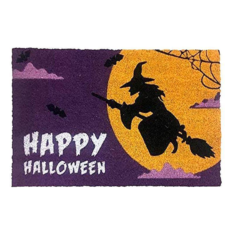 2pcs Halloween Foot Mats Ethnic Festival Decorative Floor Mats Easy To Take Care of Door Mats