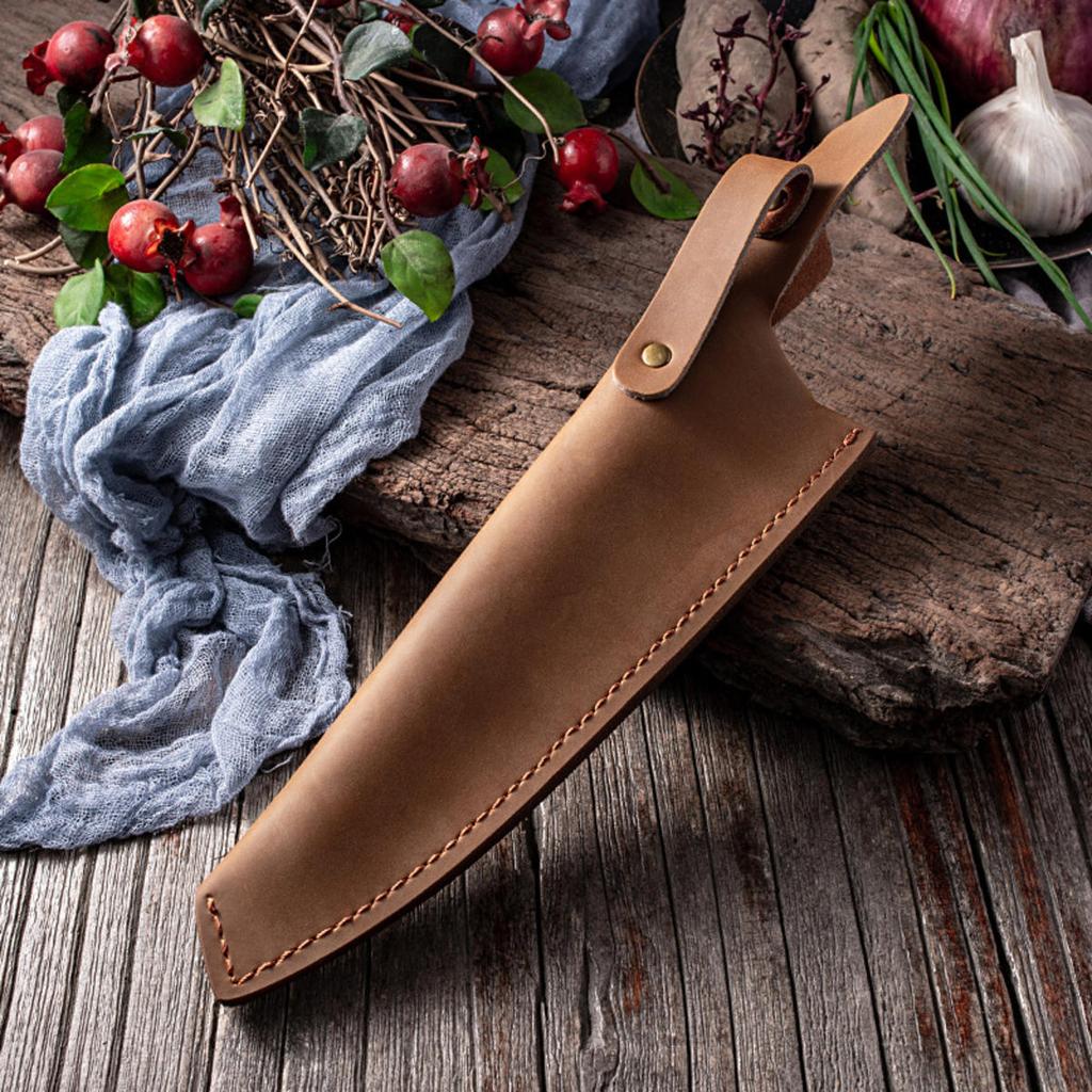 Multi-function Tool Knife Protective Cover Leather Sheath Belt Knife Sheath Leather Cover With Waist Belt Buckle Pocket