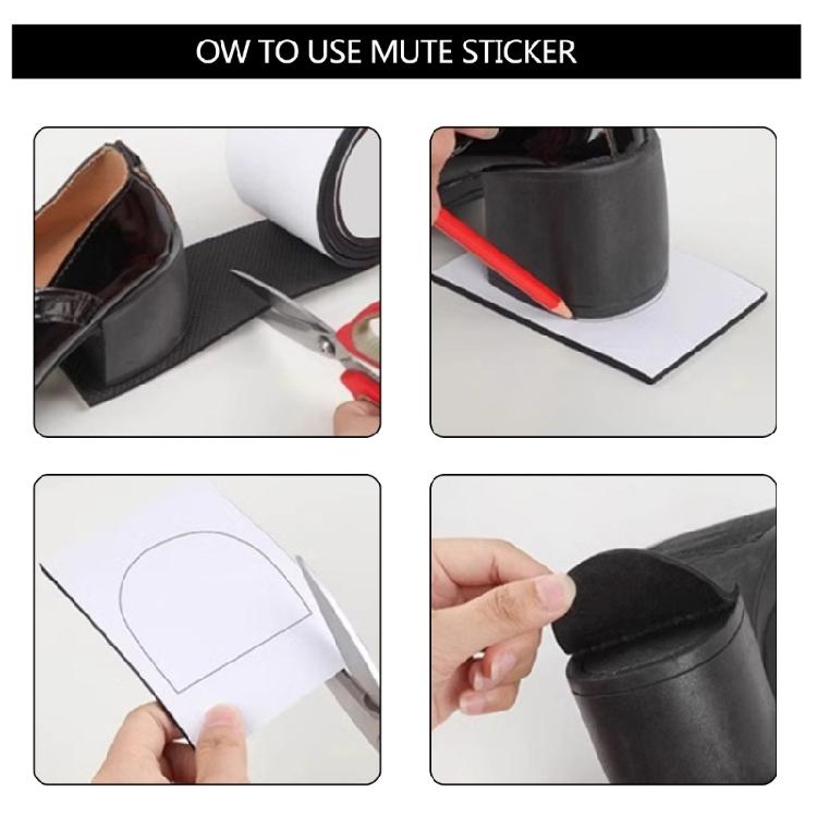 Adhesive Noise Reduction Soles Stickers Antislip Cushion Pad Roll for High Heel with Enhances Durability and Comfort